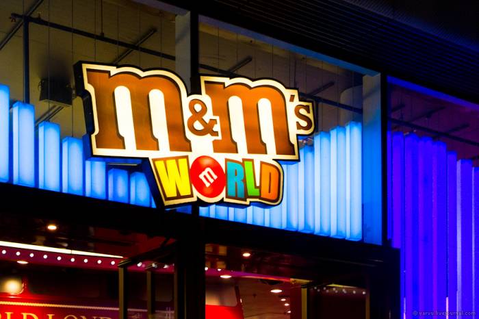 Сладкий магазин M&M’s World в Лондоне