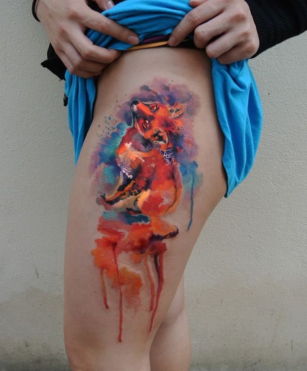 Акварельные татуировки от Ондрея Канупцика
