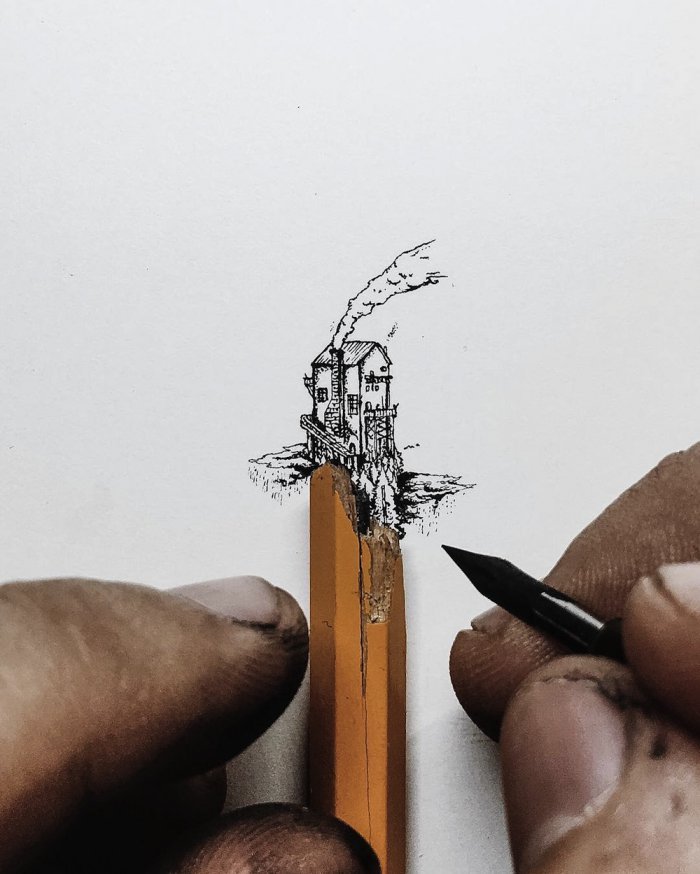 Миниатюрные карандашные рисунки от Кристиана Уотсона