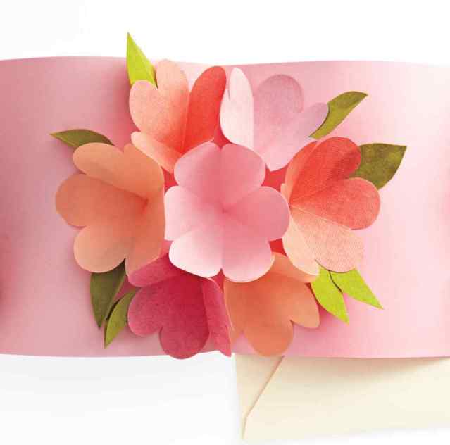 Открытки с цветами своими руками из бумаги — объемные, 3д. Мастер-классы и шаблоны