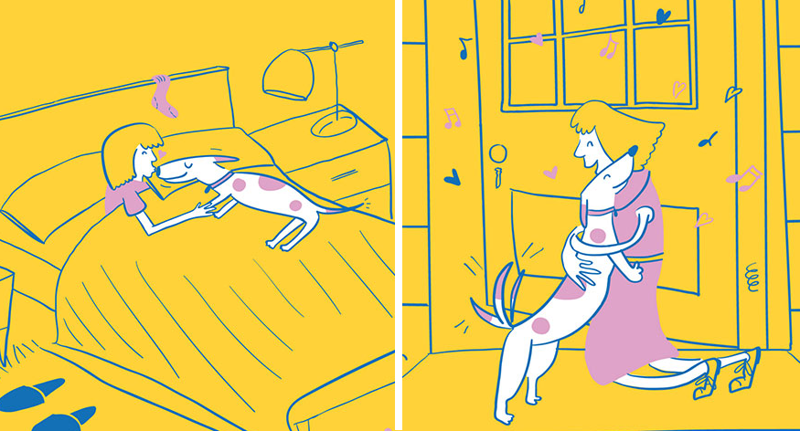 10 очаровательных иллюстраций о жизни хозяйки собаки