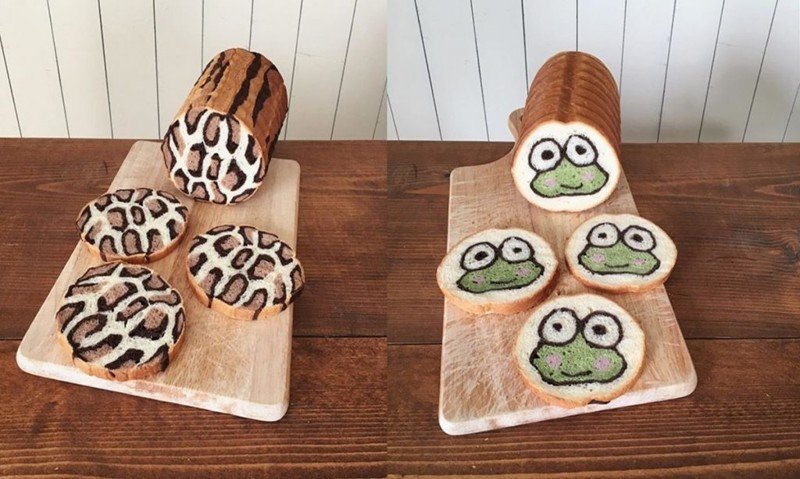 Хлеб с забавными рисунками внутри