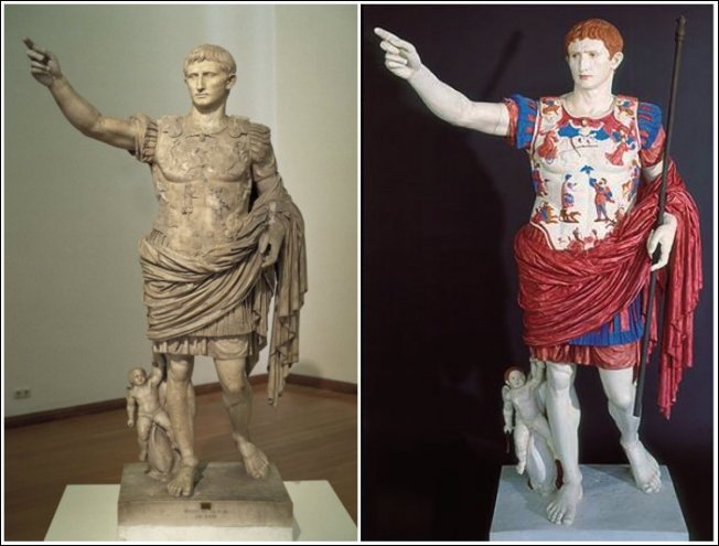 Античные скульптуры выглядели немного иначе