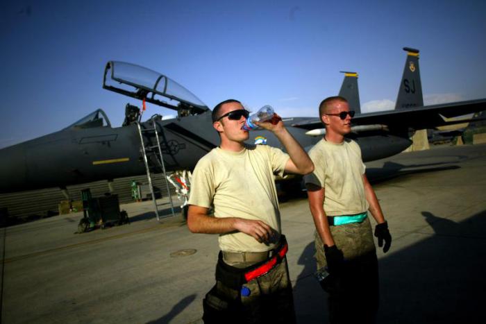 Повседневная жизнь на базе ВВС США в Афганистане