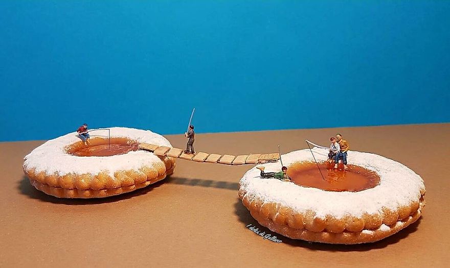Миниатюрные человечки в мире гигантских десертов