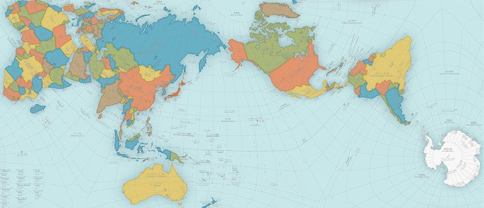 Японцы по-новому построили настоящую карту мира
