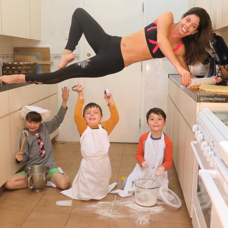 Дженнифер Гельман — мама, тренирующаяся на кухне