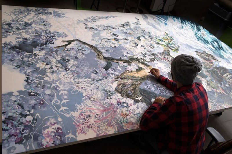 Японский художник создавал удивительную картину в течение 3,5 лет