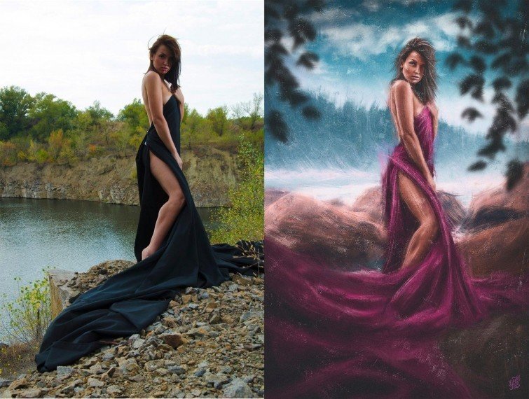 Фотографии до и после обработки от мастеров фотошопа