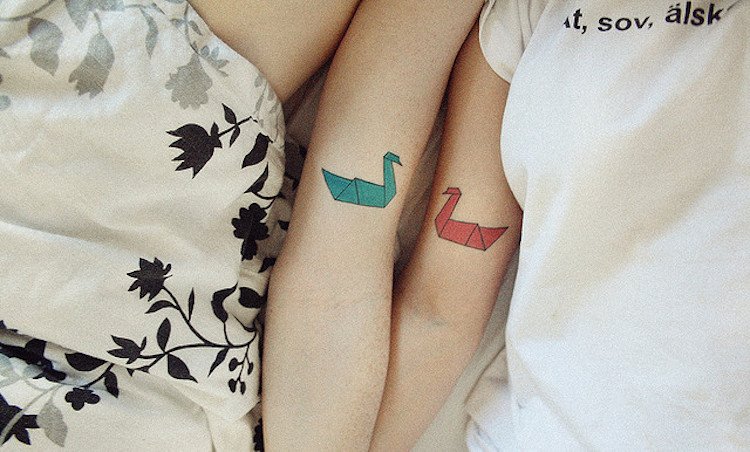 Парные татуировки для влюблённых