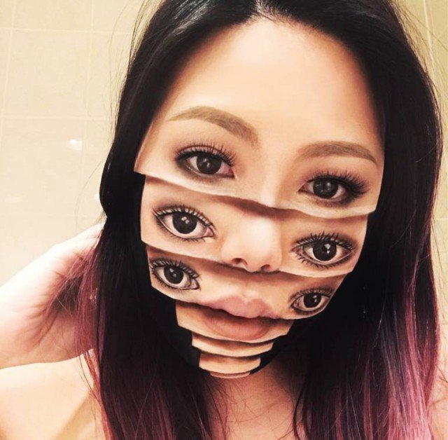 Жутковатый макияж от Мими Чой