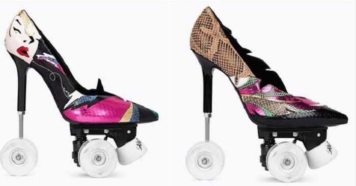 Модный Дом Saint Laurent презентовал туфли на колесах