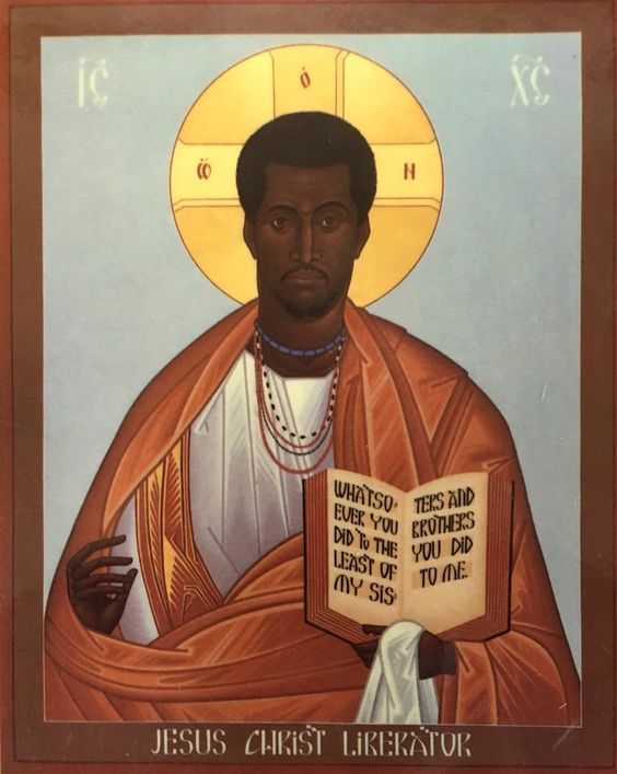 Необычные иконы и иллюстрации с черным Иисусом