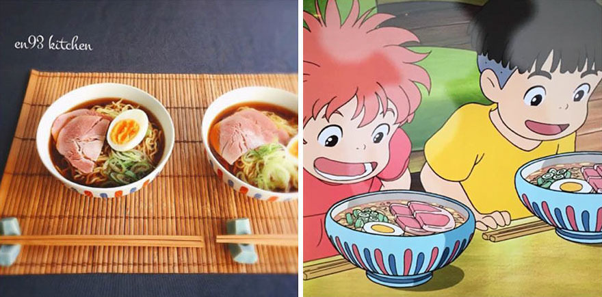 Японка готовит блюда из мультфильмов Миядзаки