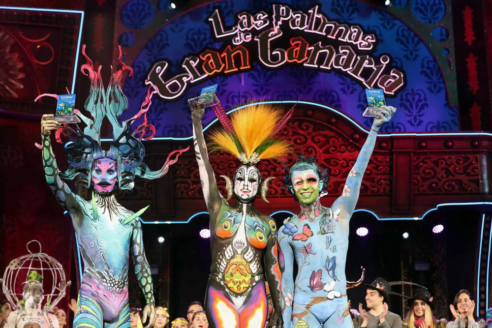 Конкурс боди-арта на карнавале в Лас Пальмасе де Гран Канария