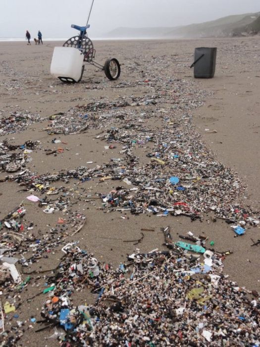 Рассортированный мусор с британского пляжа