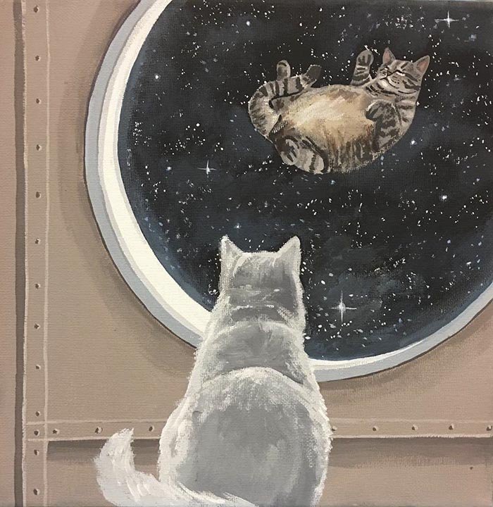 Коты на странных картинах Даниала Райана