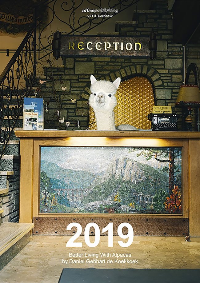 Календарь на 2019 год с альпака, которые наслаждаются роскошной жизнью