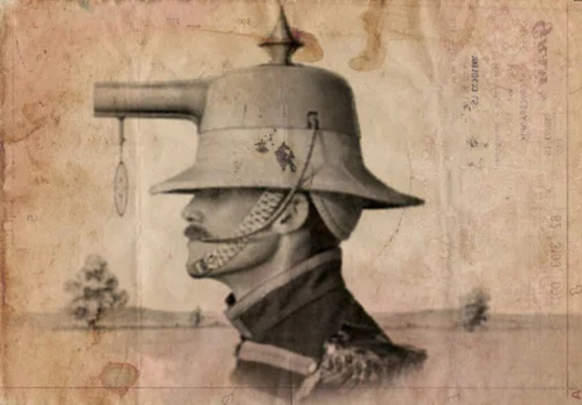 Стреляющий шлем изобретателя Альберта Прэтта