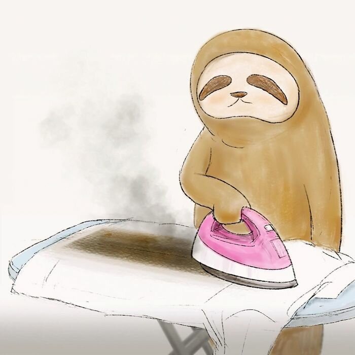 Комиксы о сложной жизни ленивцев в человеческом мире