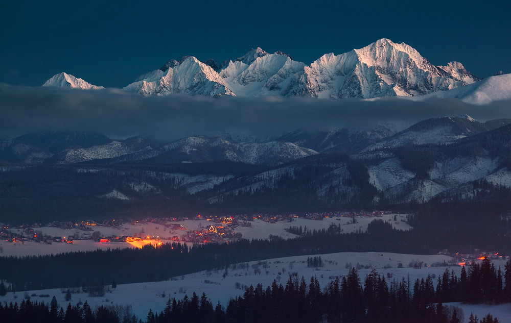 Красота зимних гор в Польше