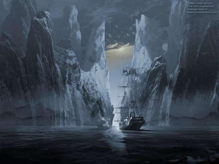 Морская легенда о корабле-призраке, замерзшем во льдах со всей командой