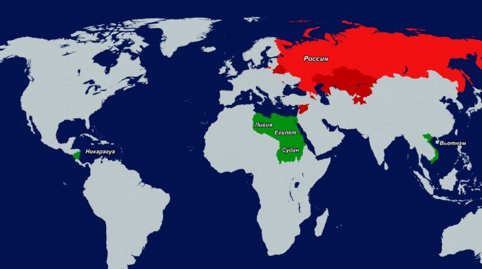 Страны, в которых Россия готовится построить свои военные базы