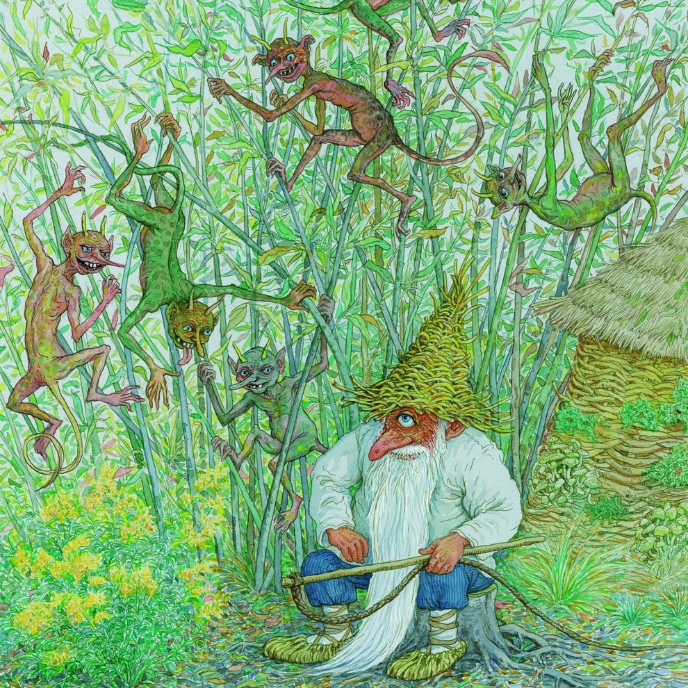 Крутые пугающие фольклорные и мифологические картины Валерия Слаука